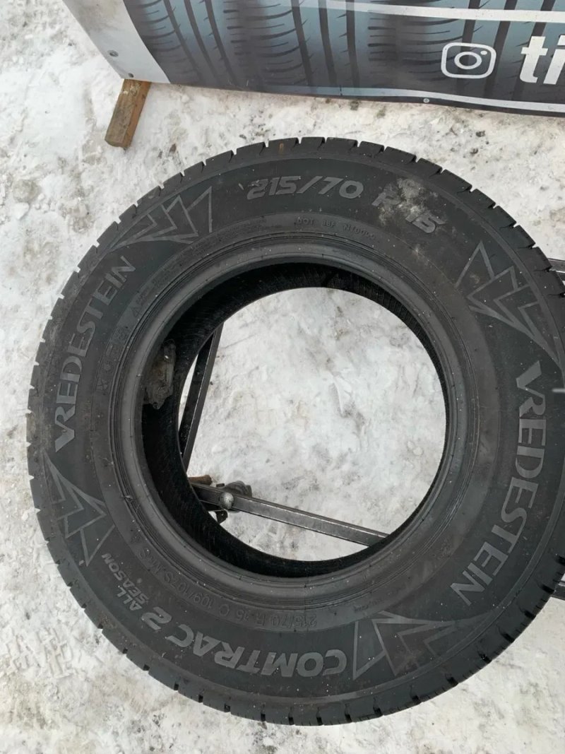Шини 215/70 R15C одиночки Vredestein 9,7мм+Semperit 9мм — фото 5