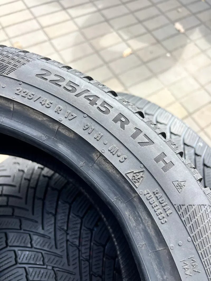 Шини 225/45/17‼️7/6мм‼️комплект Зима‼️Continental‼️Резина R17;Склад — фото 8