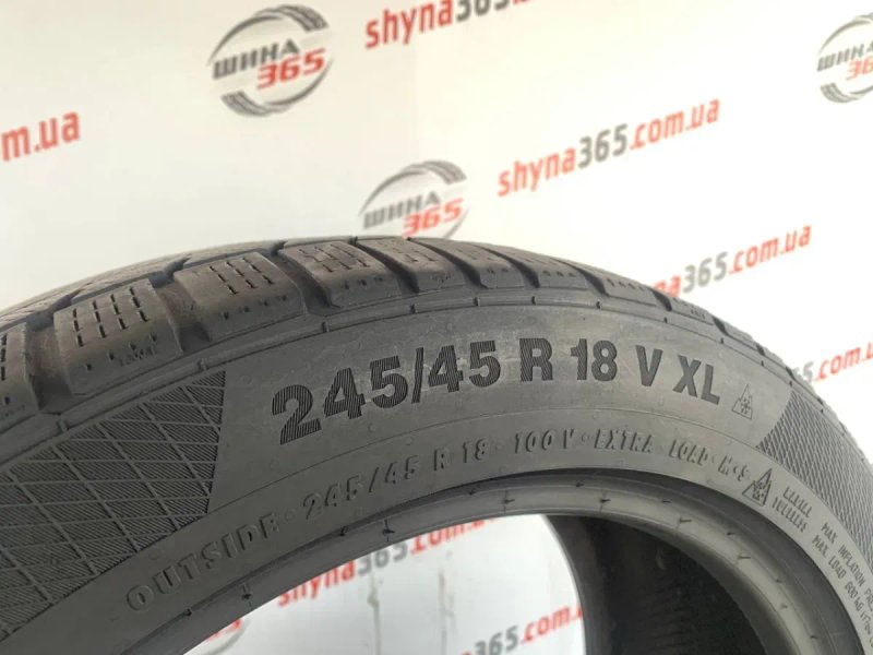 Шини бу 245/45 R18 CONTINENTAL WINTERCONTACT TS850P RUN FLAT 5mm європейська зима Шина 365 — фото 2