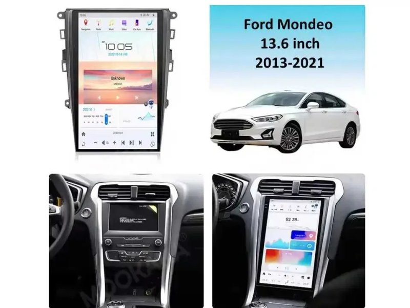 Штатна магнітола 360 для Ford Mondeo/Fusion 8+128Gb, 13.6 2013-2021 Tesla стиль, для автомобіля з Sync-2/Sync-3 — фото 4