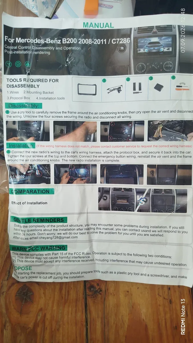 Штатна магнітола для Mercedes B-Class W169/W245/W639/W906/B160/B170/B200 2008-2011 BACAR 4/64Gb на Android 14 — фото 5