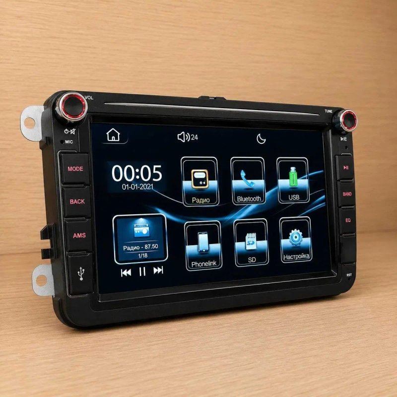 Штатна магнітола для VW Passat Golf Jetta Polo Caddy Touran Tiguan Sharan USB Bluetoth — фото 2