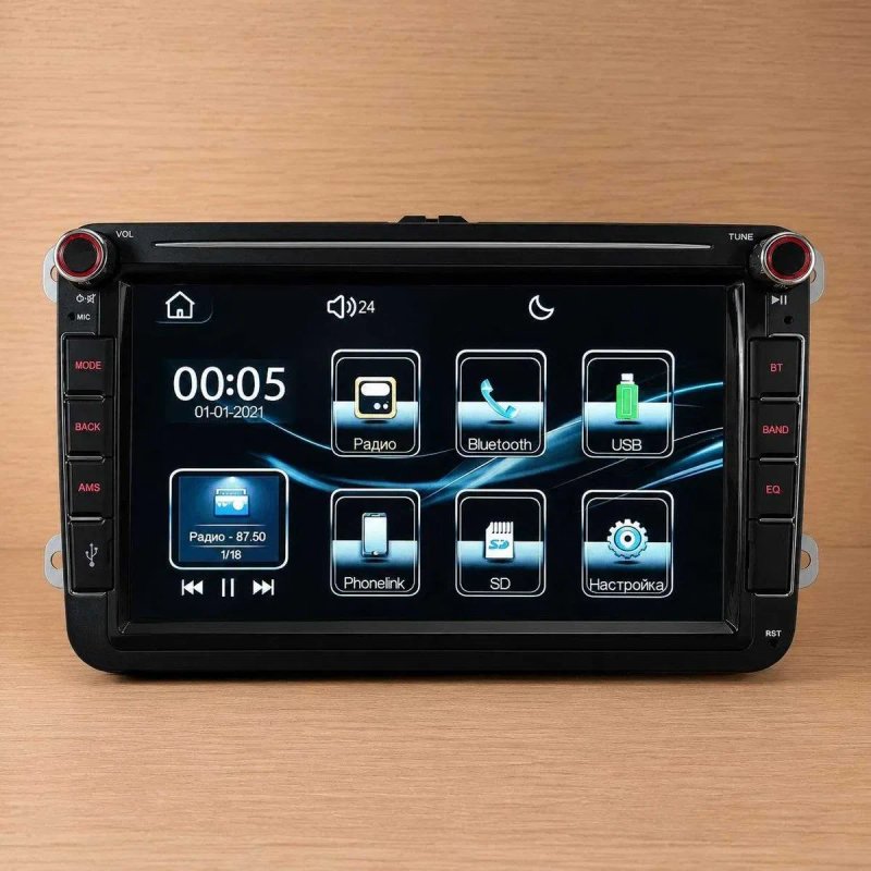 Штатна магнітола для VW Passat Golf Jetta Polo Caddy Touran Tiguan Sharan USB Bluetoth — фото 3