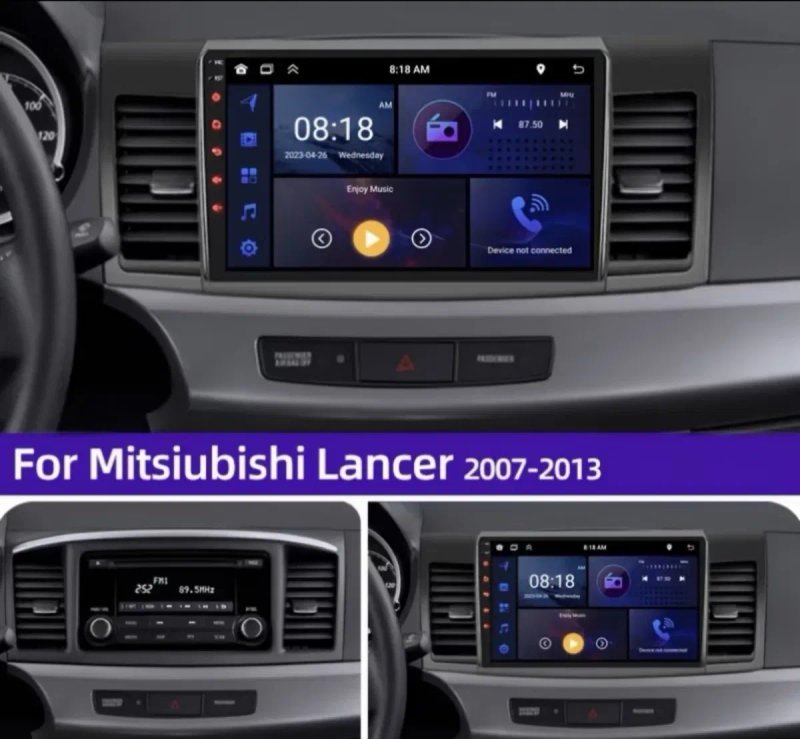 Штатна магнітола Mitsubishi Lancer X 10 2008-2015 — фото 3
