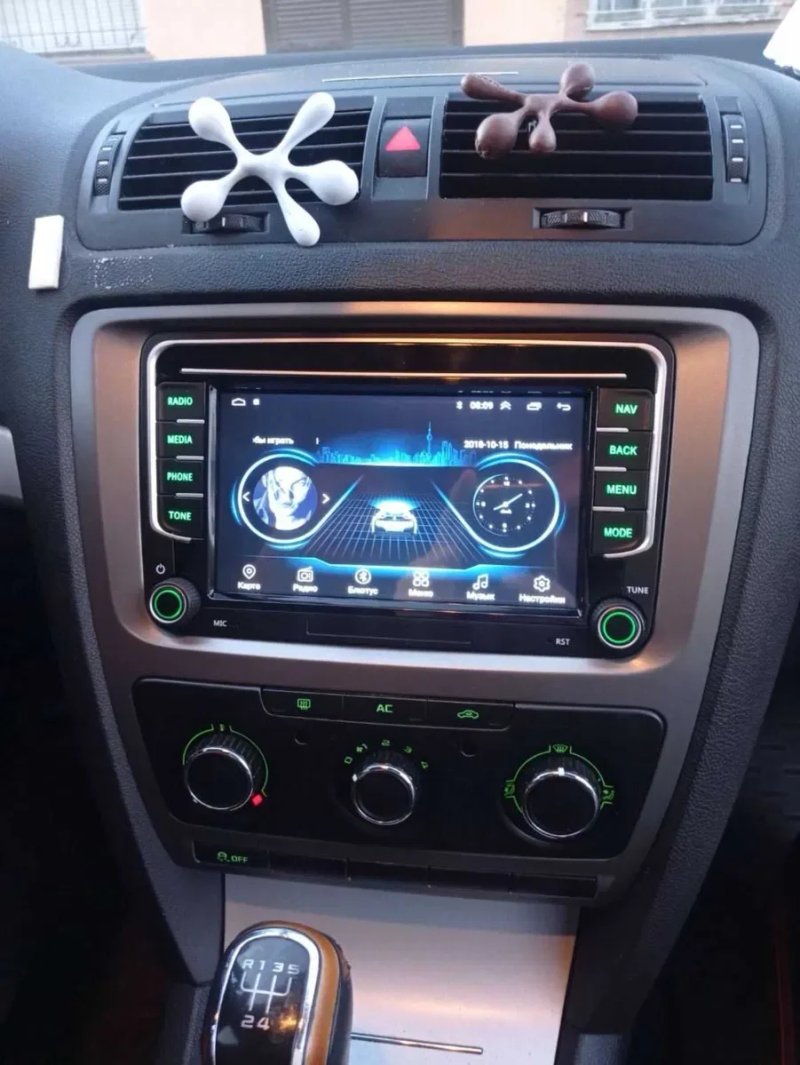 Штатная магнитола Skoda Octavia Superb Fabia Rapid Roomster тип RNS — фото 2