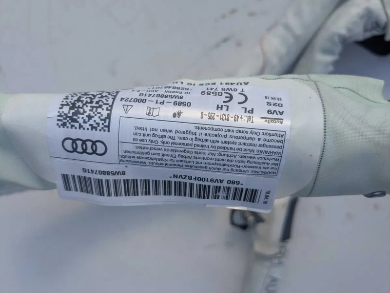 Шторка безпеки Audi A4 B9 Подушка Штора безопасності ліва права Ауді А4 Б9 8W5880741G 8W5880742G — фото 8