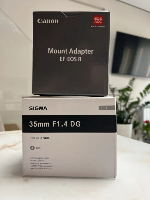 Sigma 35mm f/1.4 DG HSM Art (для Canon) + адаптер Canon EF-EOS R