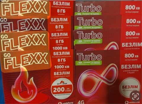 Симкарты,стартовые пакеты,сімкарти,стартові пакети водафон Flexx,Turbo