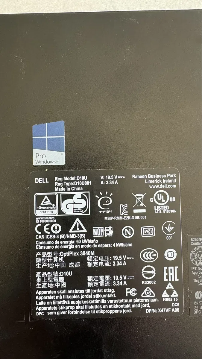 Системний блок Dell OptiPlex 3040 Micro USFF Core i3-6100T 8 GB  128 GB SSD  комп'ютер неттоп — фото 5
