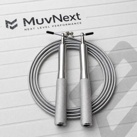 Скакалка швидкісна MuvNext Jump Rope Silver