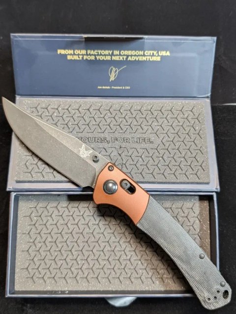 Складний ніж Benchmade 15080BK-04 Crooked River MagnaCut Hunting knife Axis micarta оригінал