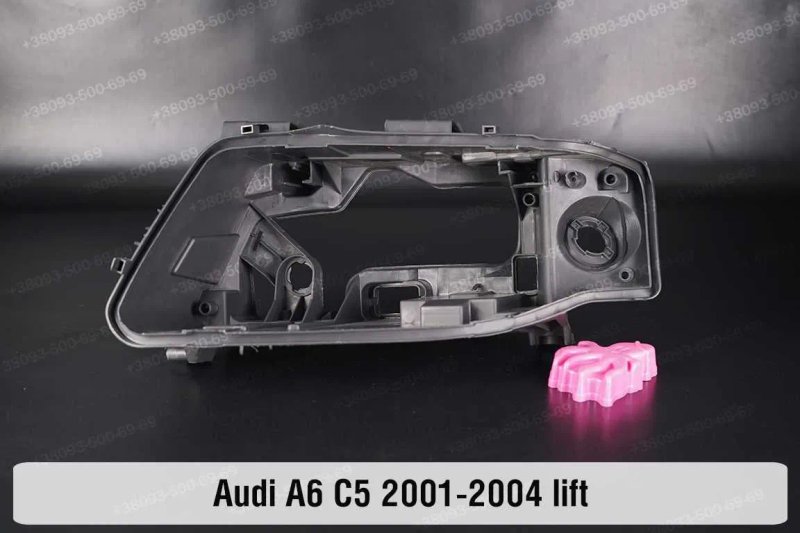 Скло корпус фары Audi a6c5 a6c6 стекла фар Ауди а6с5 а6с6 1997-11 ушки — фото 2