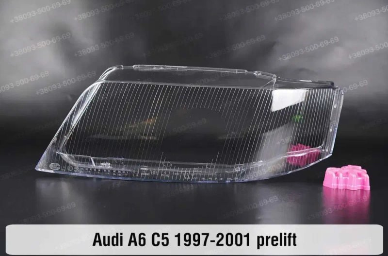 Скло корпус фары Audi a6c5 a6c6 стекла фар Ауди а6с5 а6с6 1997-11 ушки — фото 3