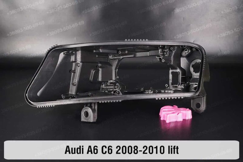 Скло корпус фары Audi a6c5 a6c6 стекла фар Ауди а6с5 а6с6 1997-11 ушки — фото 6