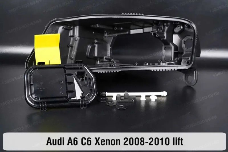 Скло корпус фары Audi a6c5 a6c6 стекла фар Ауди а6с5 а6с6 1997-11 ушки — фото 7