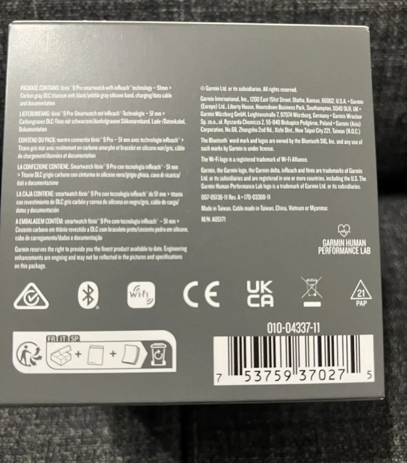 Смарт-годинник  Garmin Fenix 9 Pro inReach 51mm Carbon Gray DLC Titanium w. Black (010-04337-11) — фото 8