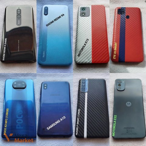 Смартфони: Xiaomi Redmi 8 (64GB), Xiaomi Redmi 9A, Motorola E13, ZTE 20 Smart, POCO X3 NFC (128GB), Samsung A10, Huawei P Smart (128GB), Motorola E32