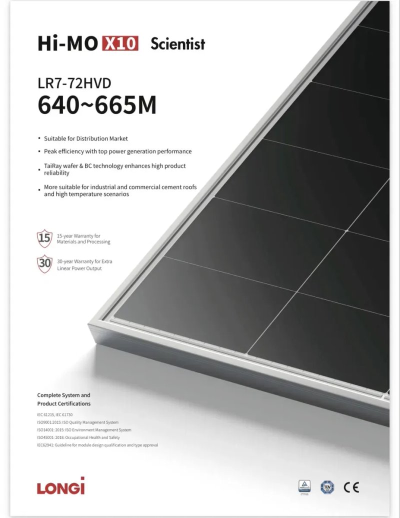 Солнечная панель 650 вт Longi himo 10 сонячна батарея 650 w сонячна панель лонгі хімо 10 — фото 2
