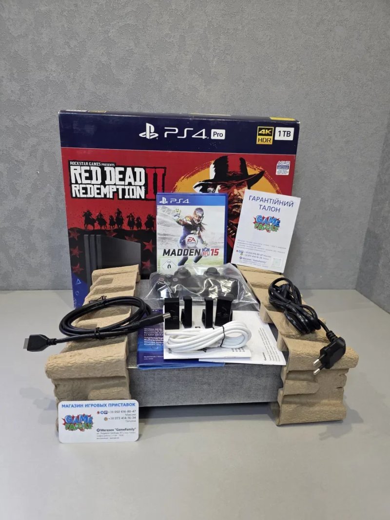 Sony Playstation 4 Ps4 Pro Ps 3 Ревізія CUH72 HDD 1024GB 1TB Магазин 12 Місяців Гарантія + Madden NFL — фото 2