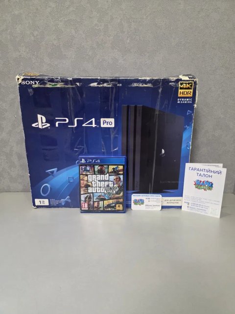 Sony Playstation 4 Ps4 Pro Ps Cuh7108B HDD 1TB 1024GB Магазин 12 Місяців Гарантія + GTA 5 Grand Theft Auto V Five