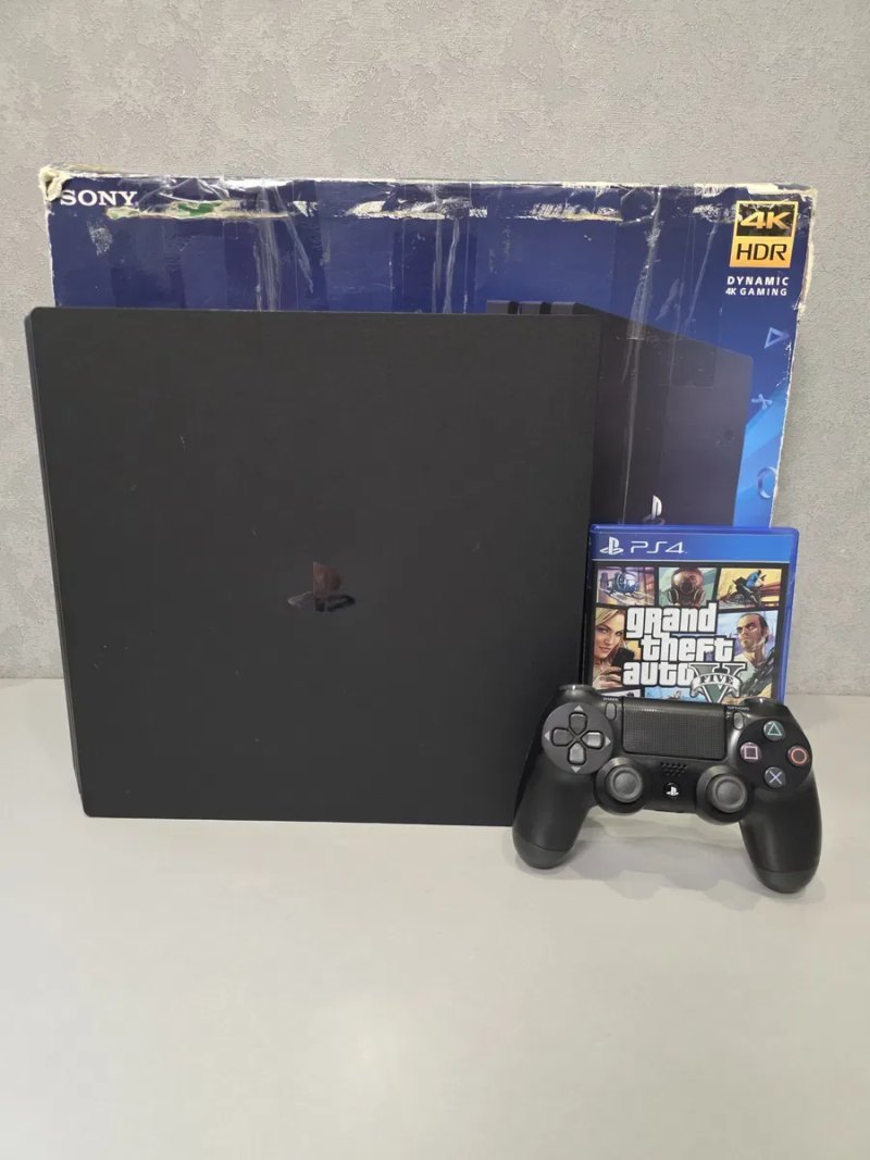Sony Playstation 4 Ps4 Pro Ps Cuh7108B HDD 1TB 1024GB Магазин 12 Місяців Гарантія + GTA 5 Grand Theft Auto V Five — фото 3