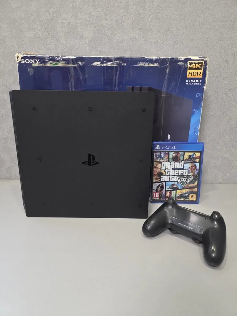 Sony Playstation 4 Ps4 Pro Ps Cuh7108B HDD 1TB 1024GB Магазин 12 Місяців Гарантія + GTA 5 Grand Theft Auto V Five — фото 4