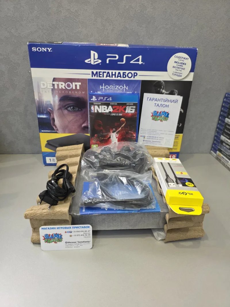 Sony Playstation 4 Ps4 Ps Slim 3 Ревізія CUH2208B HDD 1TB 1024GB Магазин 12 Місяців Гарантія + NBA2K16 — фото 2