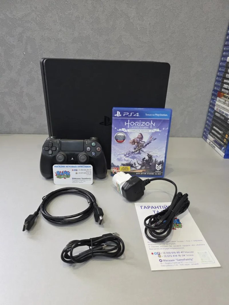 Sony Playstation 4 Ps4 Slim Ps CUH2108A 500GB HDD Магазин Гарантія 12 Місяців + Horizon Zero Dawn Complete Edition — фото 2