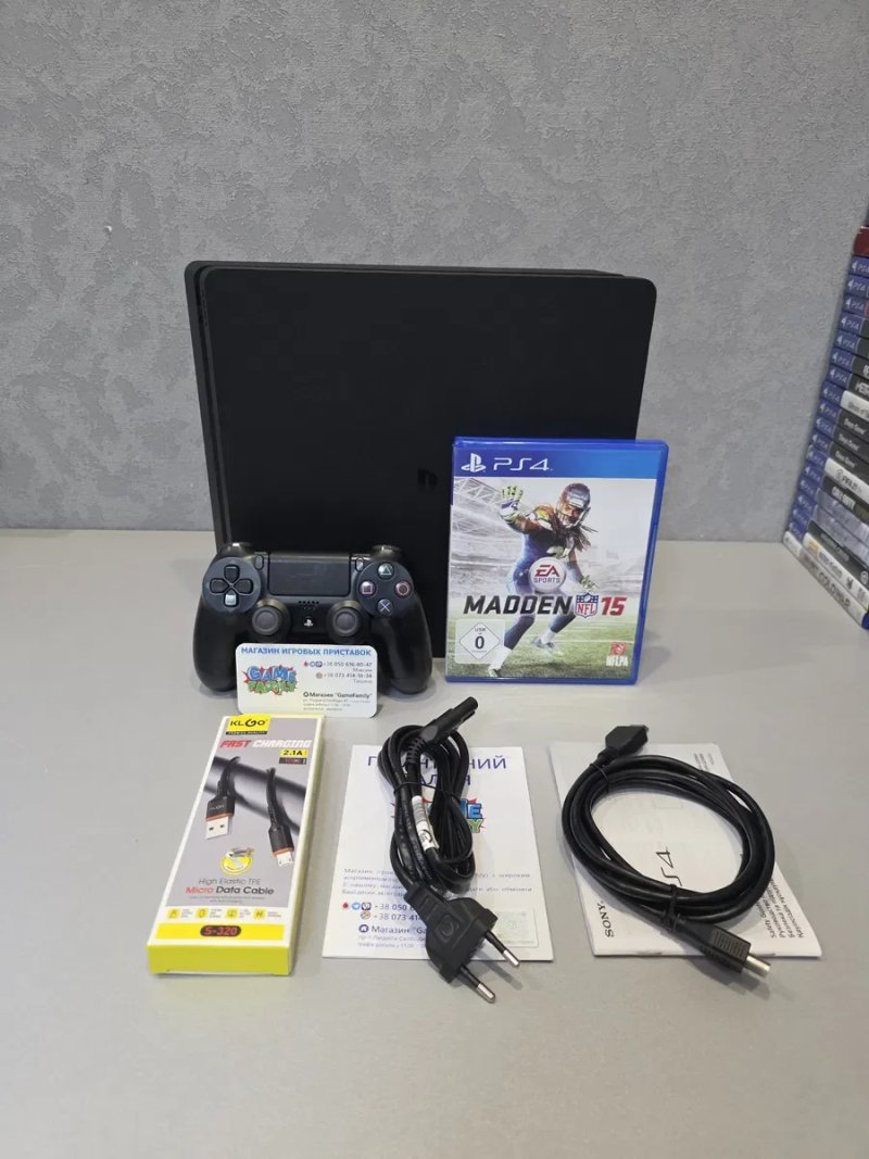 Sony Playstation 4 Slim Ps4 Ps CUH2218B 3 Ревізія 1TB 1024GB HDD Магазин 12 Місяців Гарантія + Madden NFL 15 — фото 2