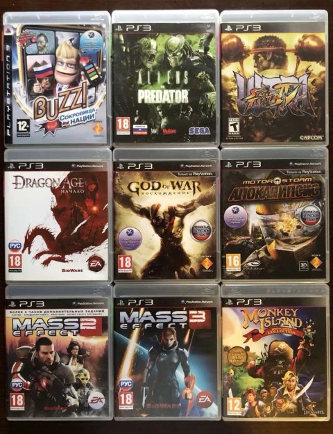 Sony PS3:Buzz Сокровища Нации Wolfenstein, Persona Скрежет Металла Driver God of War, Saboteur Стартек Crysis Dead Space, Aliens vs Predator  Killzone