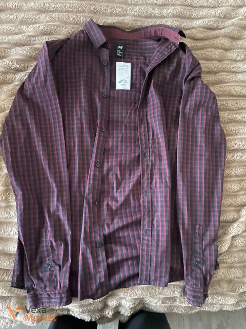 Сорочка H&M в клітинку розмір M