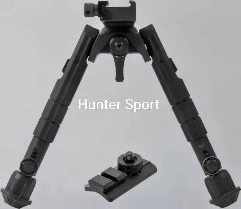 Сошки Leapers UTG Recon 360 TL 18-23 см, на базу Weaver/Picatinny/под антабку для оружия АК, AR15, AR10 и др. Оригинал — фото 5