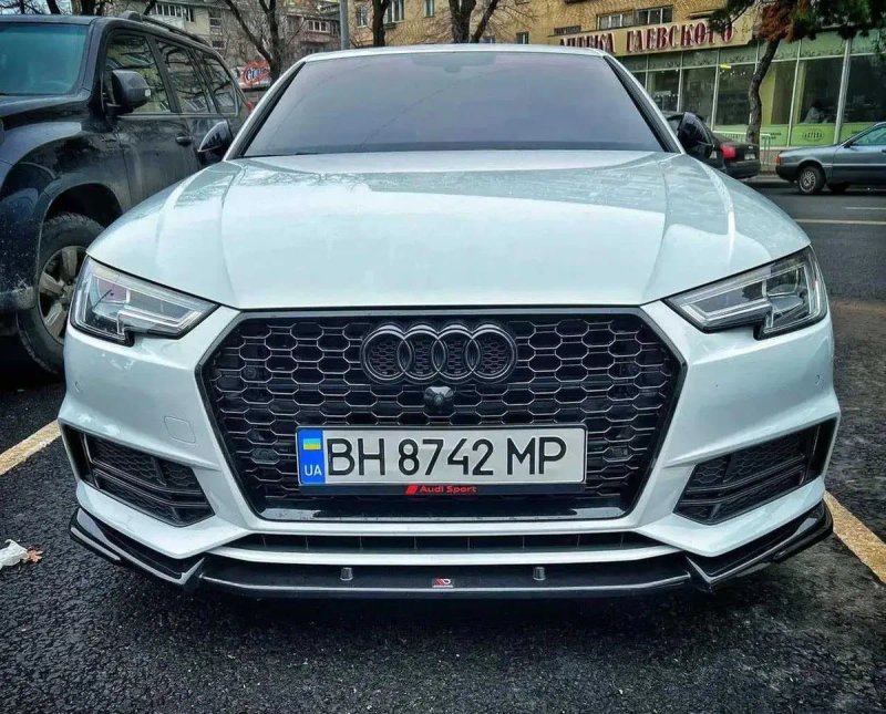 Сплиттер Audi s4 b9 / A4 B9 s-line тюнинг обвес губа юбка (Maxton) — фото 2