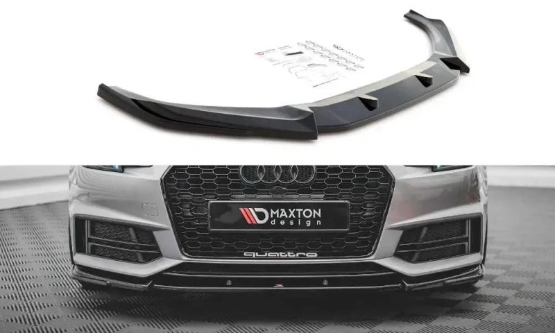Сплиттер Audi s4 b9 / A4 B9 s-line тюнинг обвес губа юбка (Maxton) — фото 3