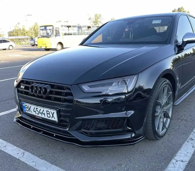 Сплиттер Audi s4 b9 / A4 B9 s-line тюнинг обвес губа юбка (Maxton) — фото 4