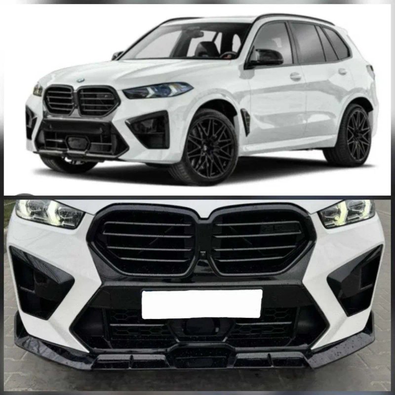 Сплиттер BMW G05 X5 F95 G06  X6 F96 LCI цельный диффузор спойлер сплiт — фото 2