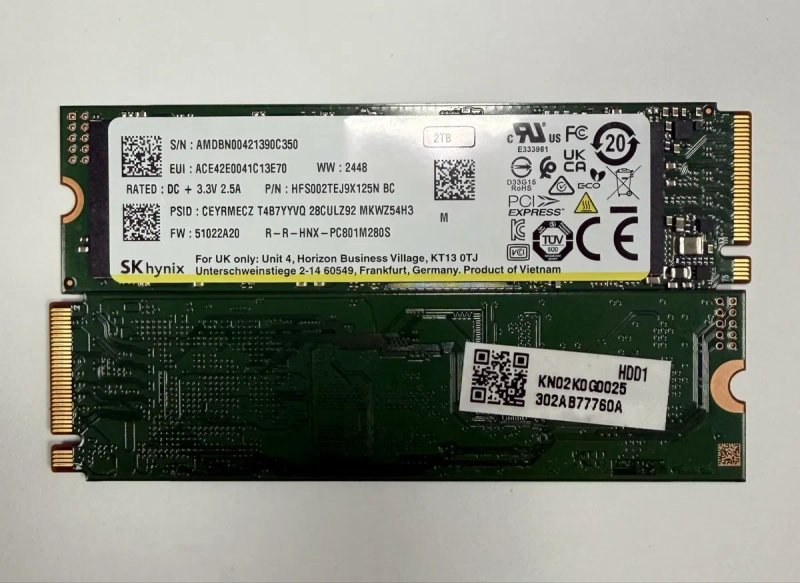 SSD Накопичувач 2ТБ SK Hynix PC801  2280 PCI-E 4.0 x4 7100/6700Mb — фото 2
