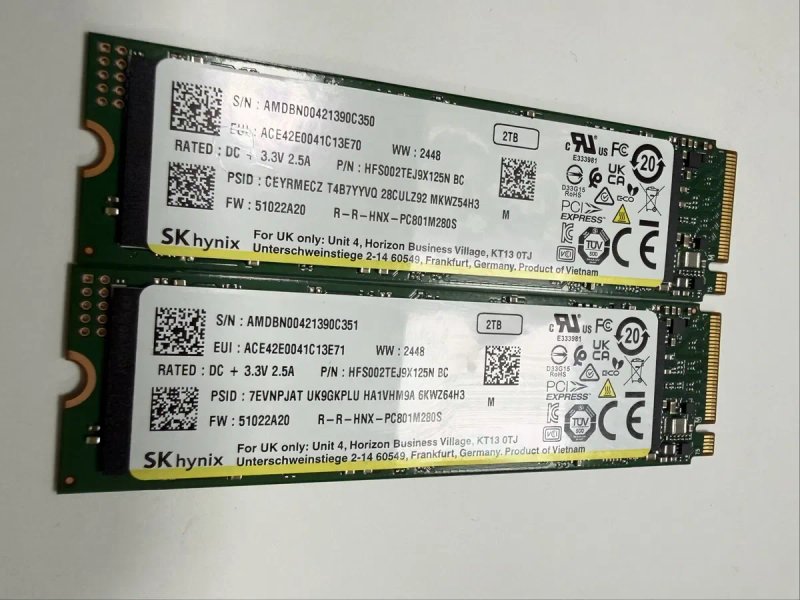 SSD Накопичувач 2ТБ SK Hynix PC801  2280 PCI-E 4.0 x4 7100/6700Mb — фото 3