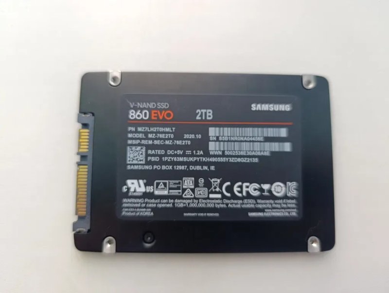 SSD Samsung 860 EVO 2TB , оригінал (MZ-76E2T0). — фото 3