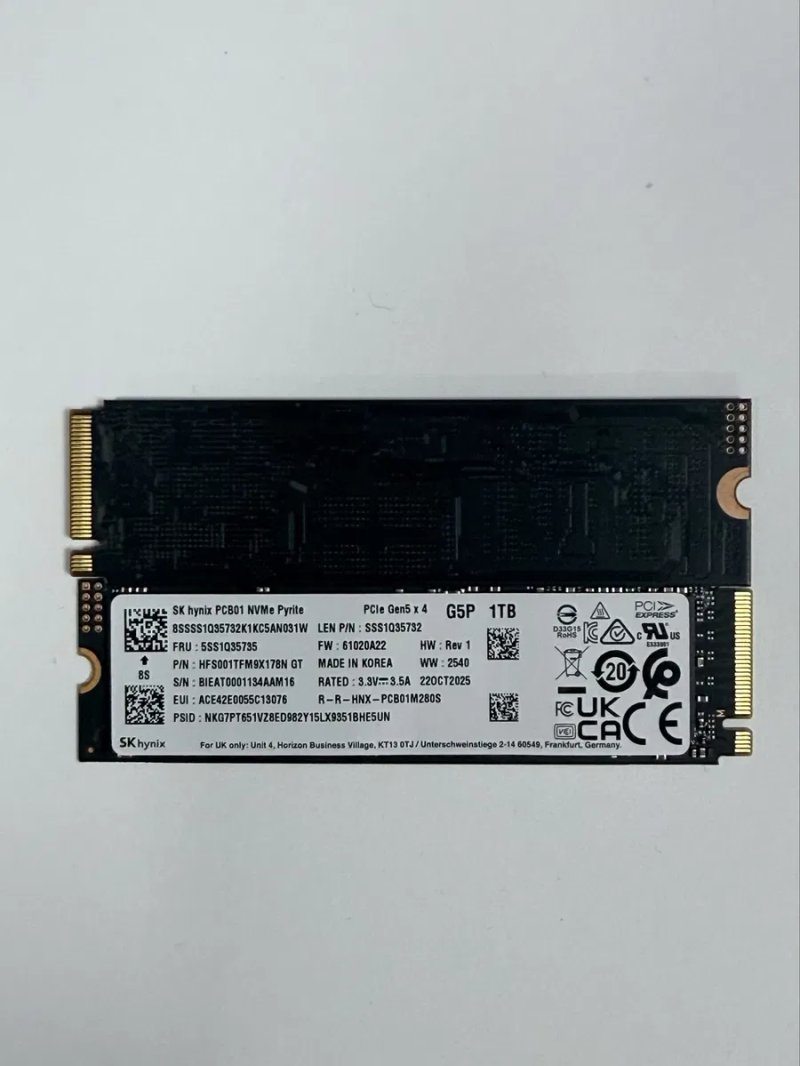 SSD SK Hynix PCB01 HFS001TFM9X178N GT 1Tb 2280 PCI-E 5.0 x4 14000/12000Mb/s — фото 2