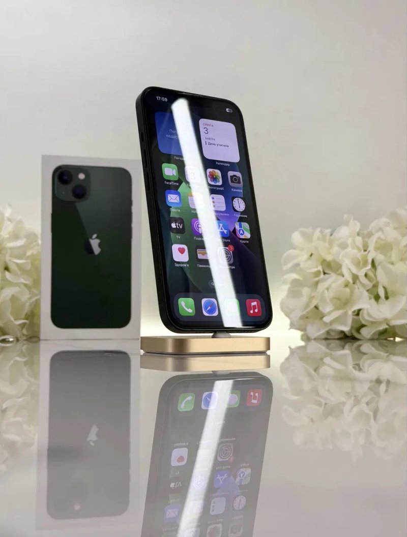 Стан Нового! iPhone 13 Green 100%АКБ Neverlock (Магазин Гарантія) — фото 2