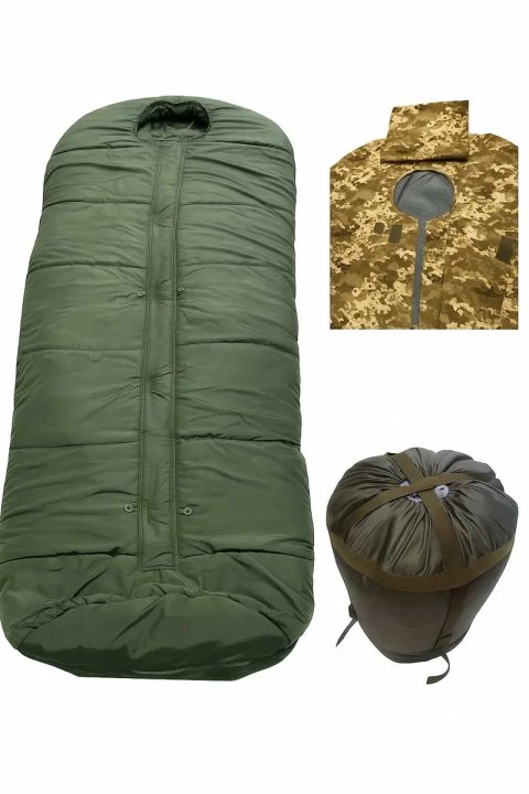 Статутний спальний мішок ЗСУ зимовий  Gore- Tex -30°C олива піксель 210×100