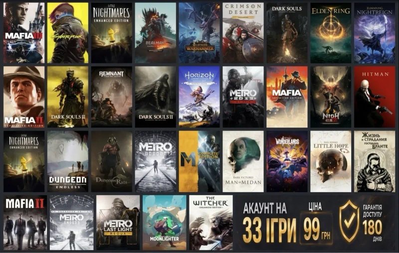 Steam PC The Witcher 3 Remastered, Cyberpunk 2077,STALKER 2,Crimson Desert, Elden Ring,Mafia, Resident Evil, Hogwards Legacy, та інші! — фото 2