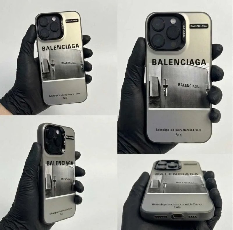 Стильний  чохол з принтом б*ленсиага для iPhone чехол аксесуар для на айфон — фото 3