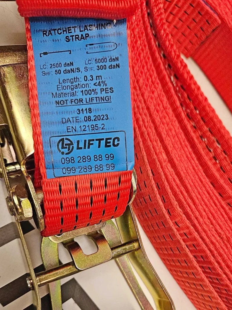Стяжні ремені кріплення вантажу LIFTEC. 1, 2, 3, 5т. Гарантія якості! — фото 2