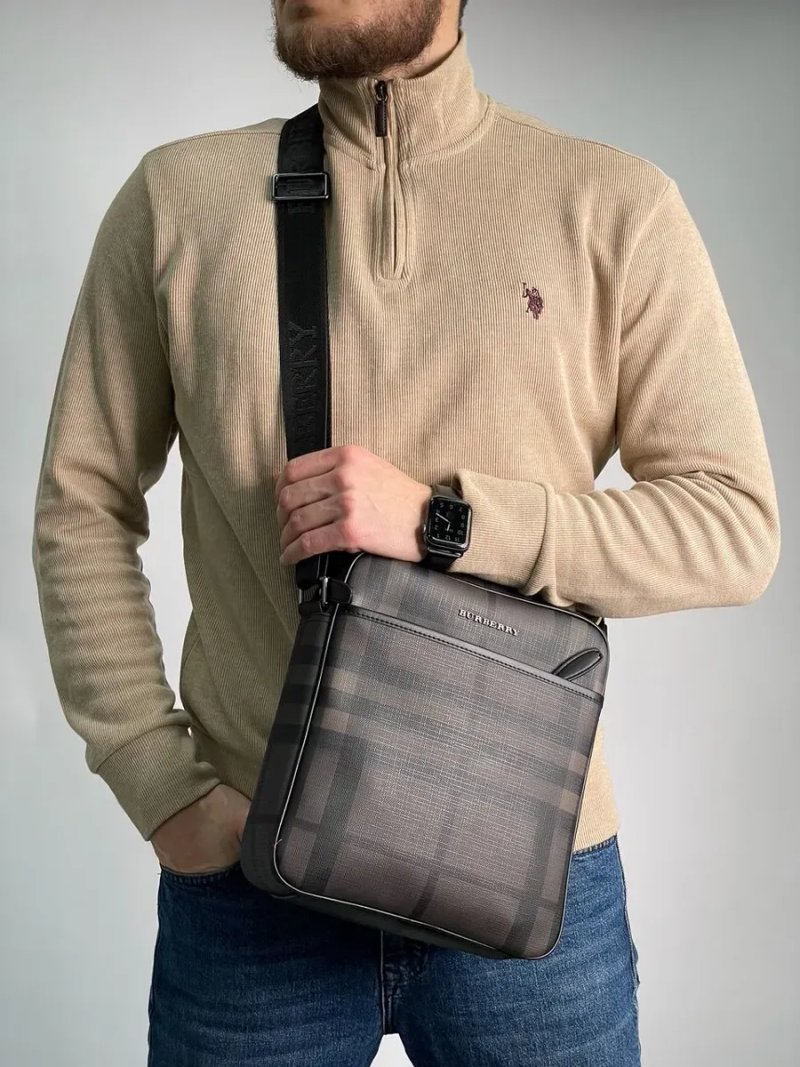Сумка чоловіча Burberry Large Messenger Bag Men Crossbody Shoulder Bag Brown копія 1:1 — фото 5