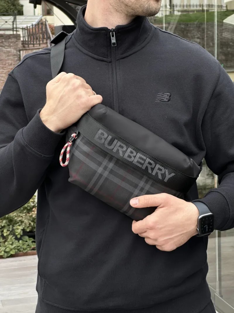 Сумка чоловіча Burberry Men's Sonny Archive Grey Belt Bag копія 1:1 — фото 5