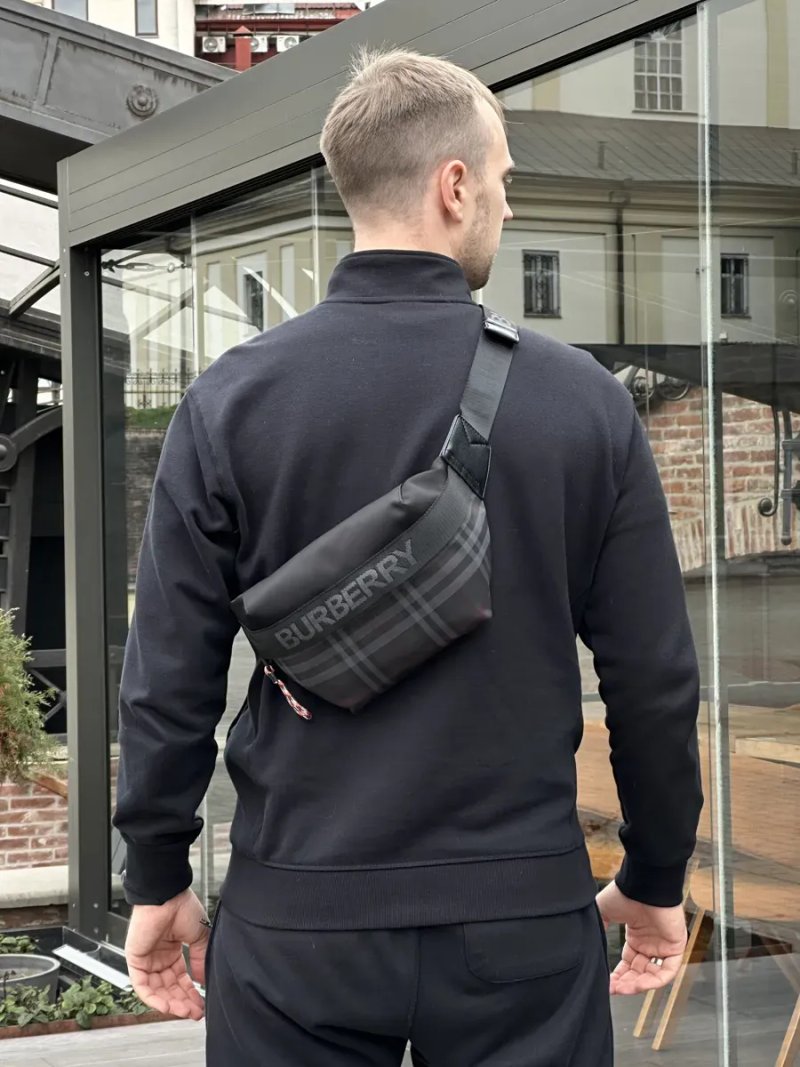 Сумка чоловіча Burberry Men's Sonny Archive Grey Belt Bag копія 1:1 — фото 6