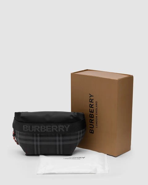 Сумка чоловіча Burberry Men's Sonny Archive Grey Belt Bag копія 1:1