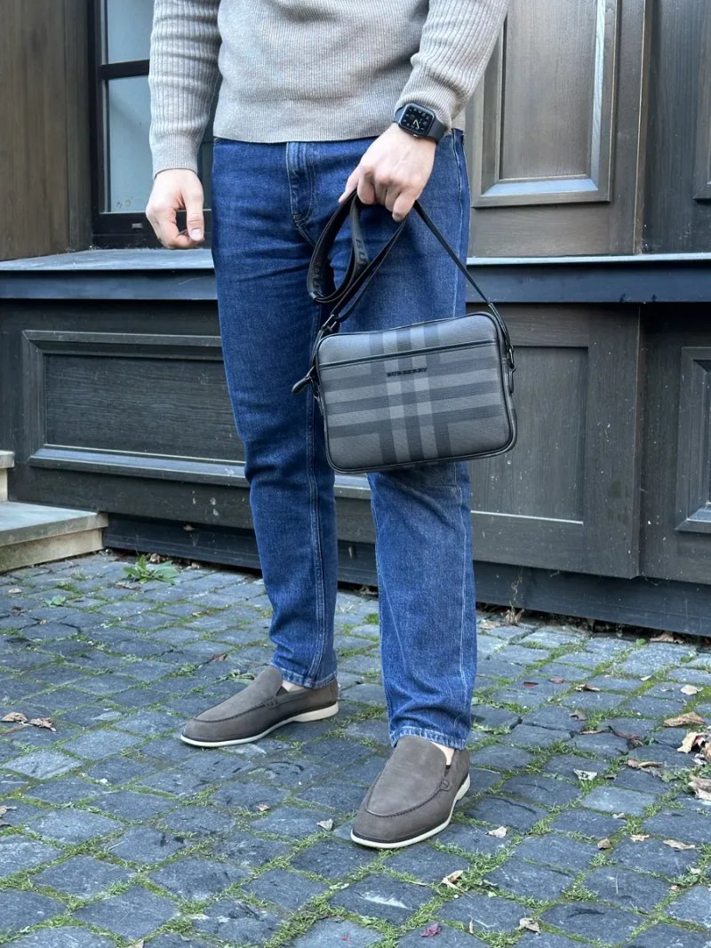 Сумка чоловіча Burberry Muswell Shoulder Crossbody Bag Dark Brown копія 1:1 — фото 7